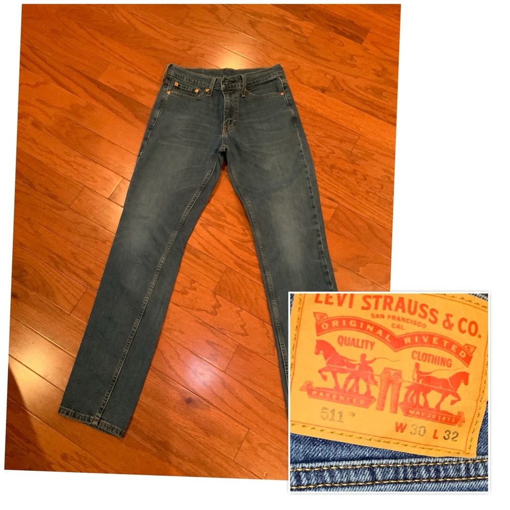 Levi's Men's Skinny Jeans in Faded Blue
